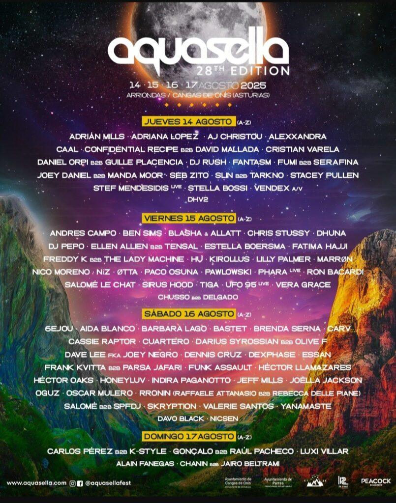 Cartel Aquasella 2025 Festival Asturias