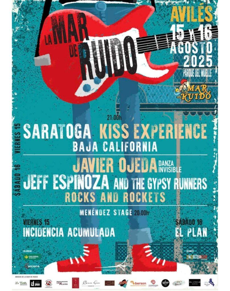 Cartel La Mar de Ruido 2025 Festival rock Avilés